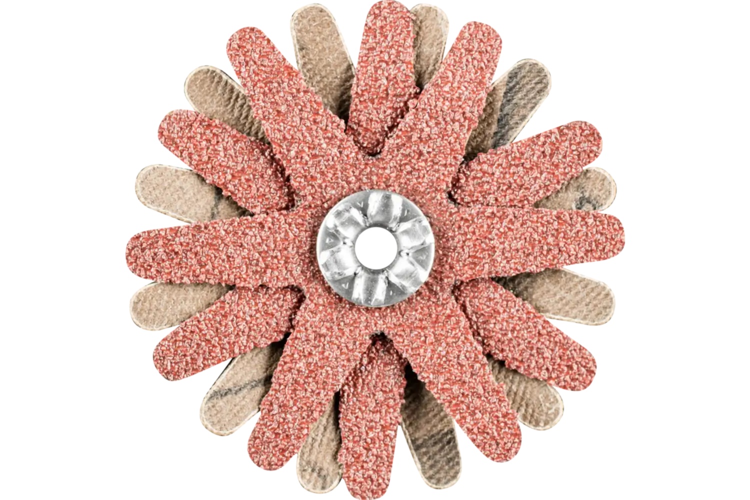 Picture of Pferd Polistar-Tube Abrasive Star, 2" dia, 4 Layers, 4mm Bore, 60 Grit, Aluminum oxide